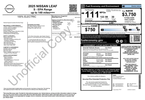 Photos of 2025 Nissan LEAF S for sale in Columbus, OH at Auto Boutique Ohio
