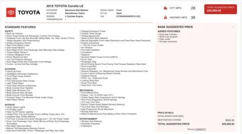 Photos of 2019 Toyota Corolla LE for sale in Columbus, OH at Auto Boutique Ohio
