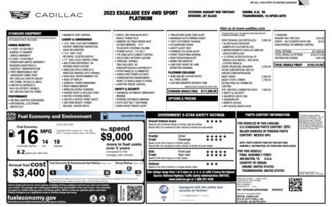 More photos of 2023 Cadillac Escalade ESV 4WD Sport Platinum at Auto Boutique Ohio, OH