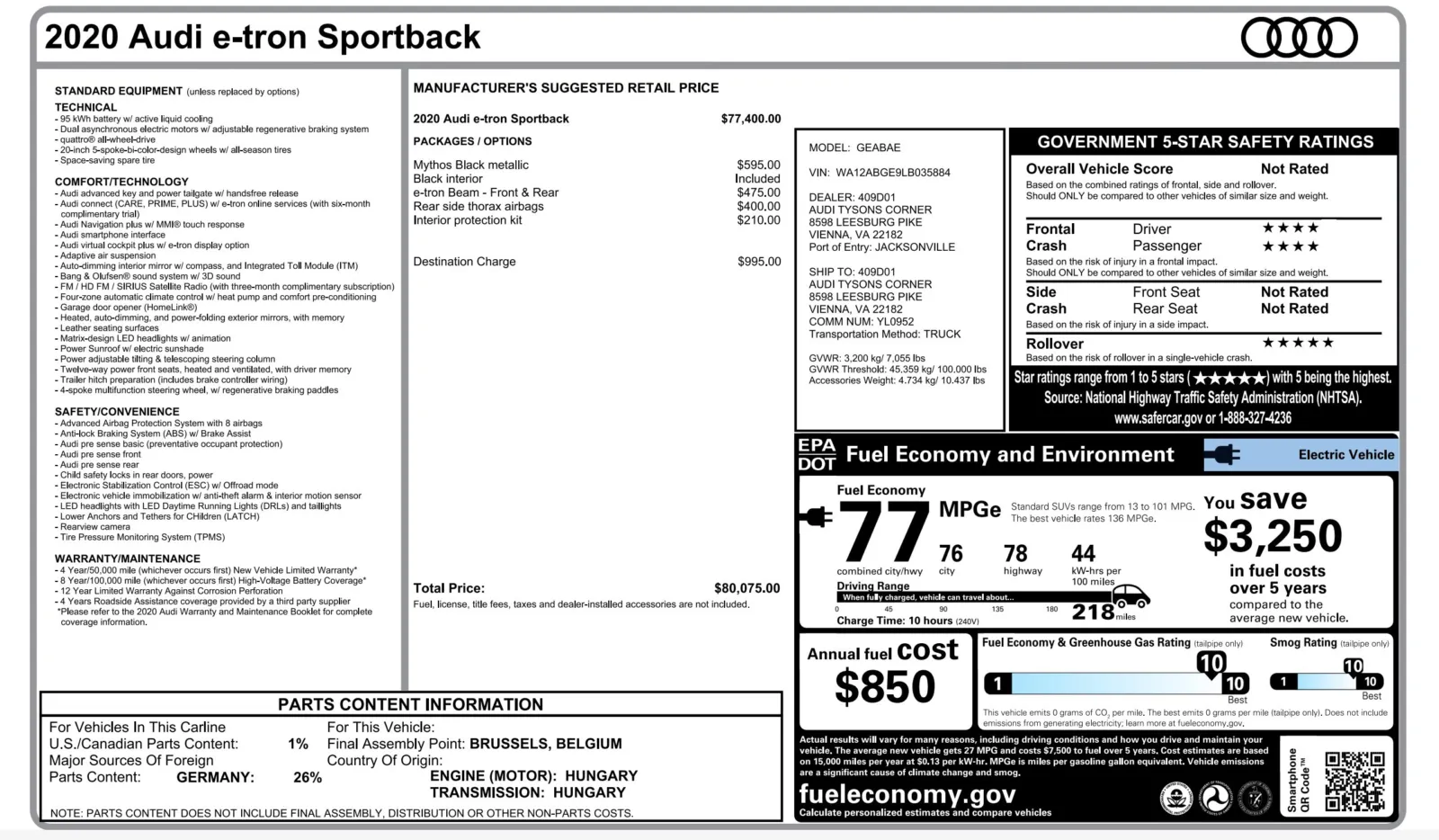 Audi e-tron Sportback photo 2