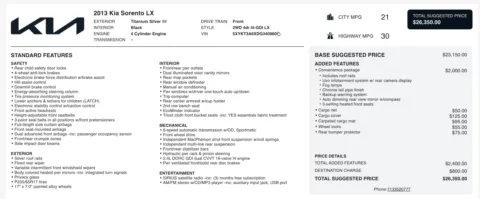 More photos of 2013 Kia Sorento LX at Auto Boutique Ohio, OH