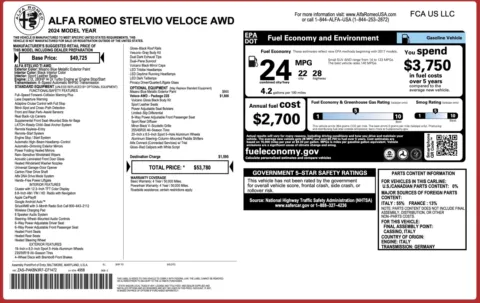 Photos of 2024 Alfa Romeo Stelvio Veloce for sale in Columbus, OH at Auto Boutique Ohio