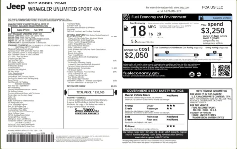 Photos of 2017 Jeep Wrangler Unlimited Sport for sale in Columbus, OH at Auto Boutique Ohio