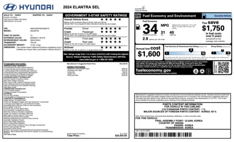 More photos of 2024 Hyundai Elantra SEL at Auto Boutique Ohio, OH