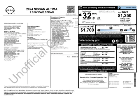 Photos of 2024 Nissan Altima 2.5 SV for sale in Columbus, OH at Auto Boutique Ohio