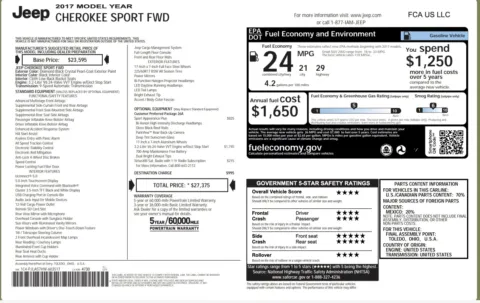 Photos of 2017 Jeep Cherokee Sport for sale in Columbus, OH at Auto Boutique Ohio