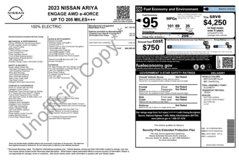 Photos of 2023 Nissan ARIYA ENGAGE for sale in Columbus, OH at Auto Boutique Ohio
