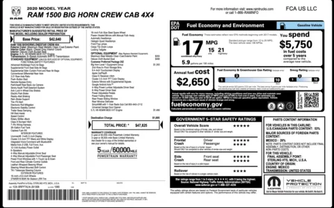 Photos of 2020 Ram 1500 Big Horn for sale in Columbus, OH at Auto Boutique Ohio