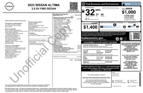 Photos of 2023 Nissan Altima 2.5 SV for sale in Columbus, OH at Auto Boutique Ohio