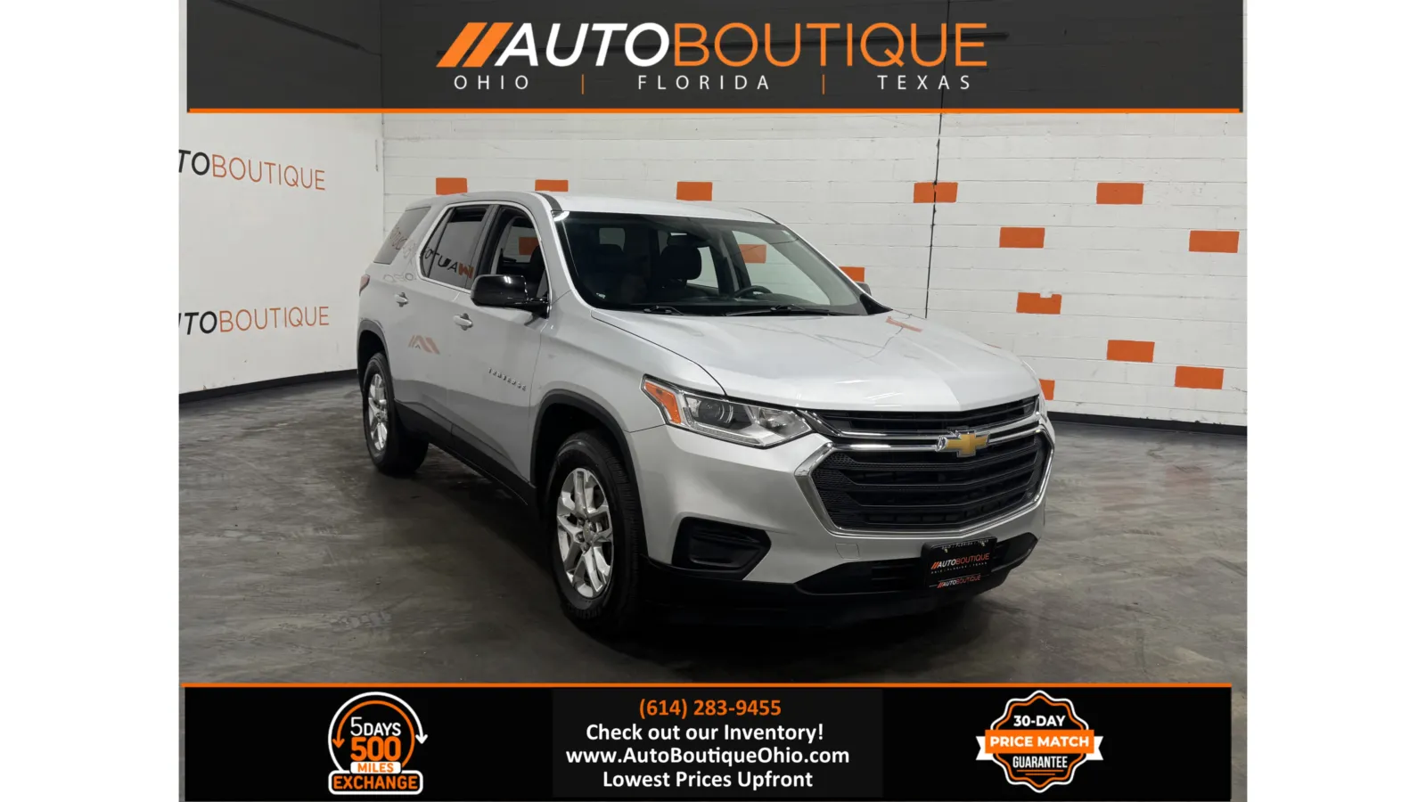 Silver 2019 Chevrolet Traverse LS for sale in Columbus, OH