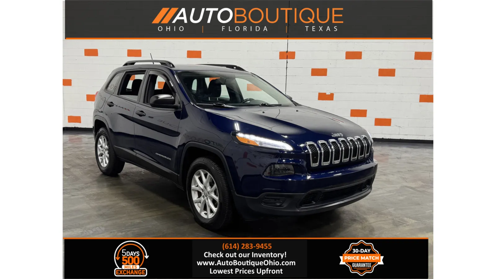 Blue 2016 Jeep Cherokee Sport for sale in Columbus, OH
