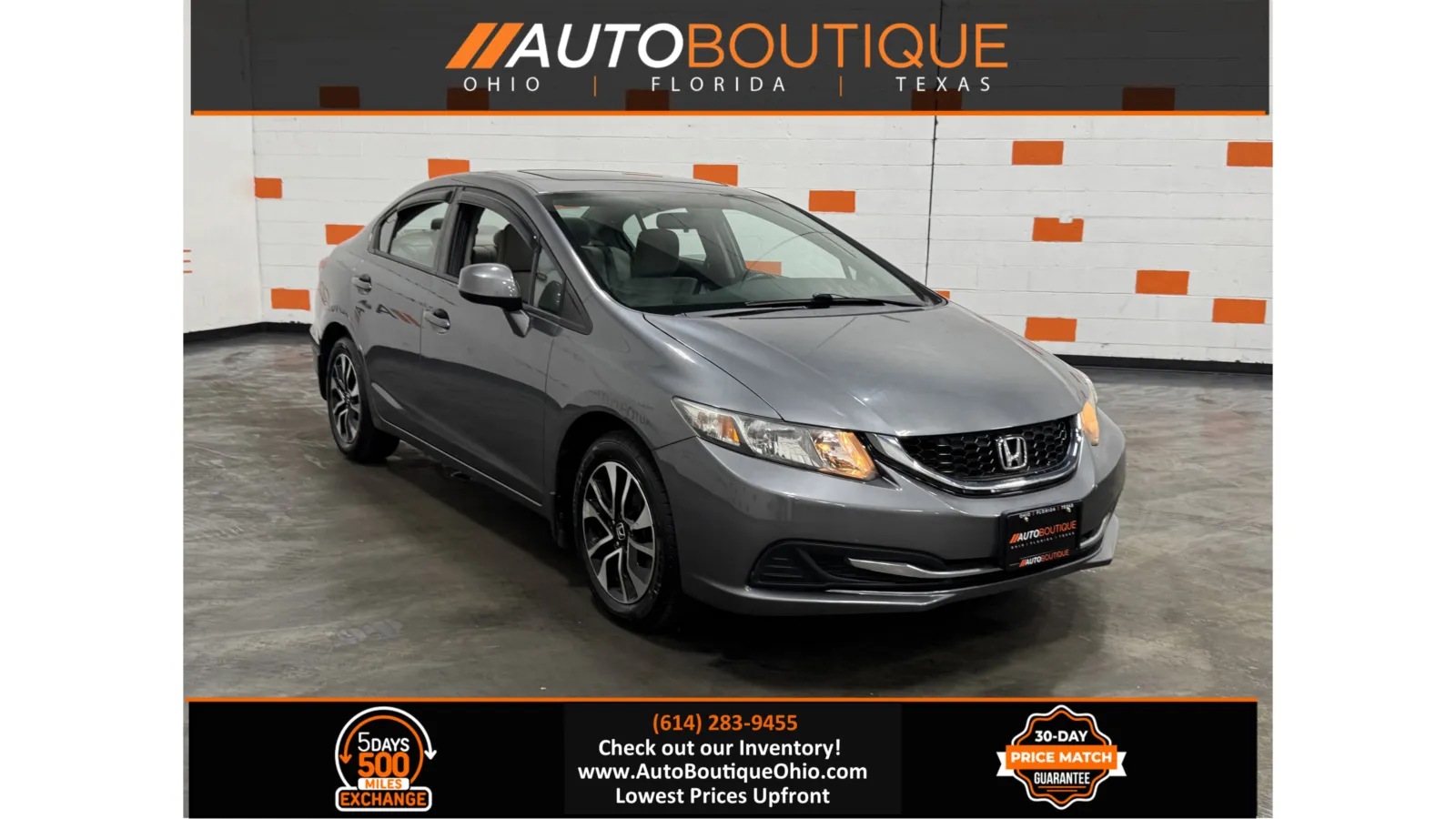 Used 2013 Honda Civic Sdn EX for sale in Columbus, OH at Auto Boutique ...