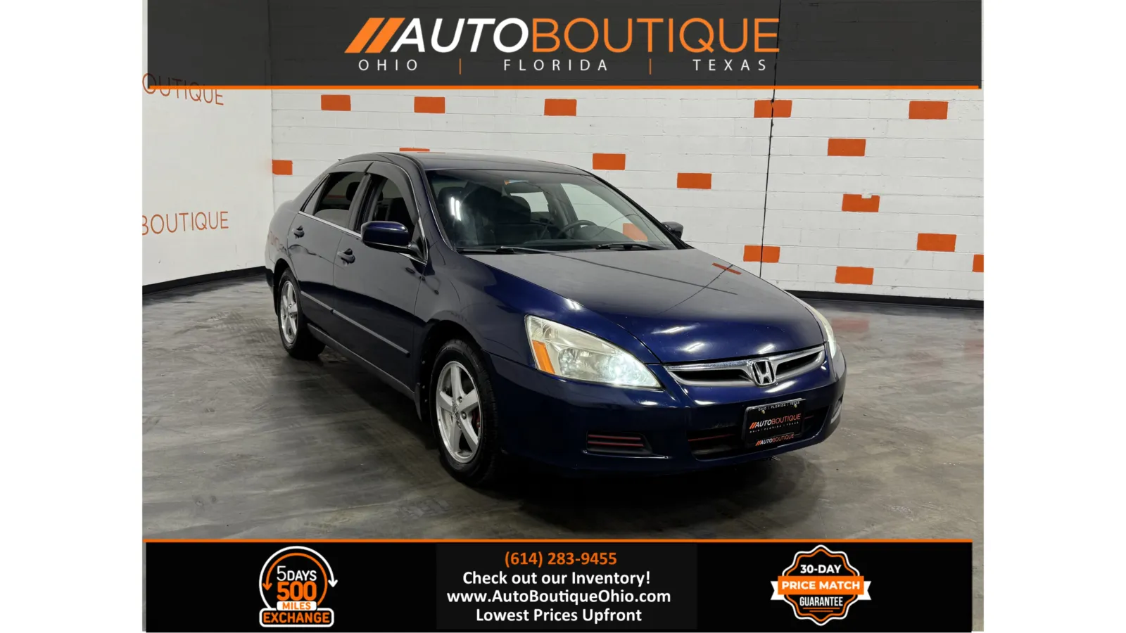 Blue 2007 Honda Accord Sdn LX for sale in Columbus, OH