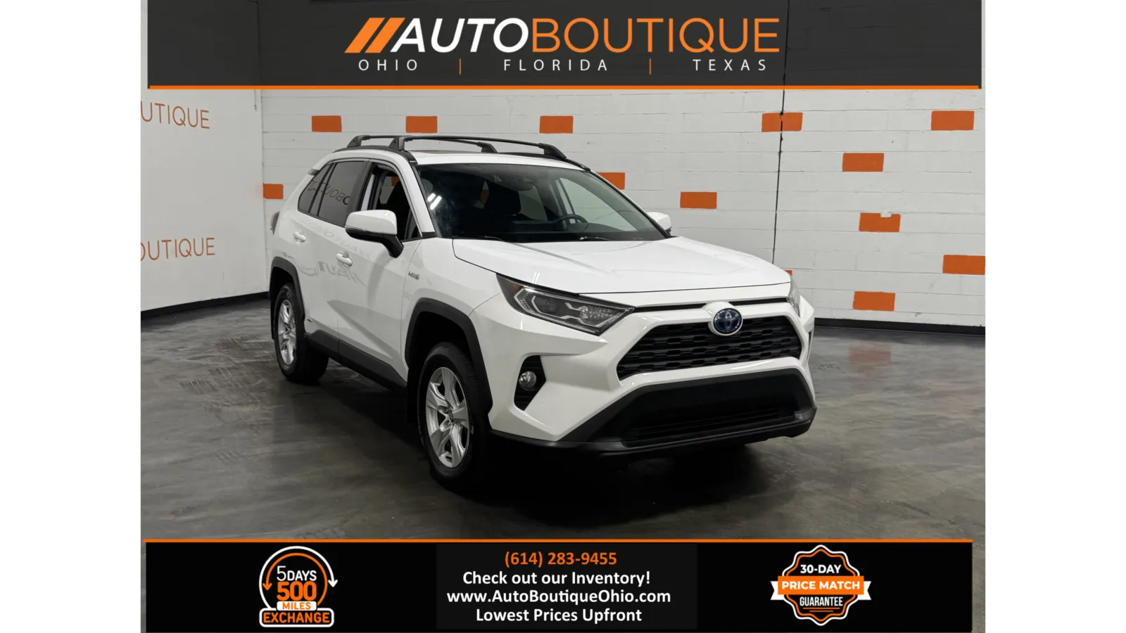 White 2021 Toyota RAV4 Hybrid XLE for sale in Columbus, OH