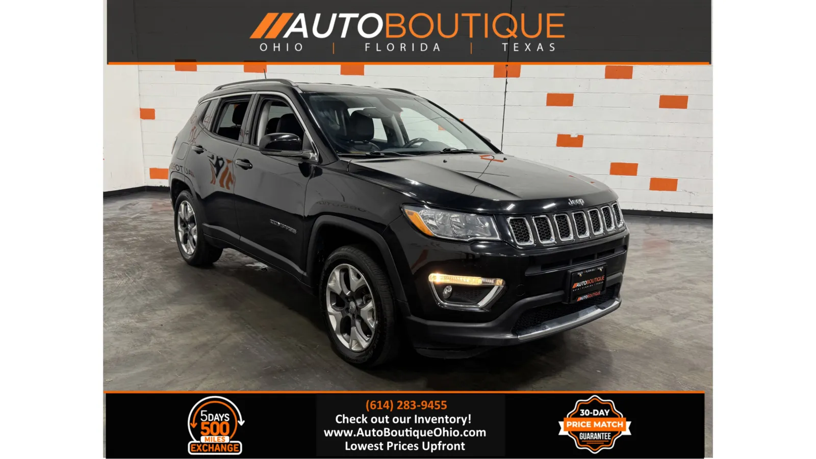 Black 2020 Jeep Compass Limited for sale in Columbus, OH