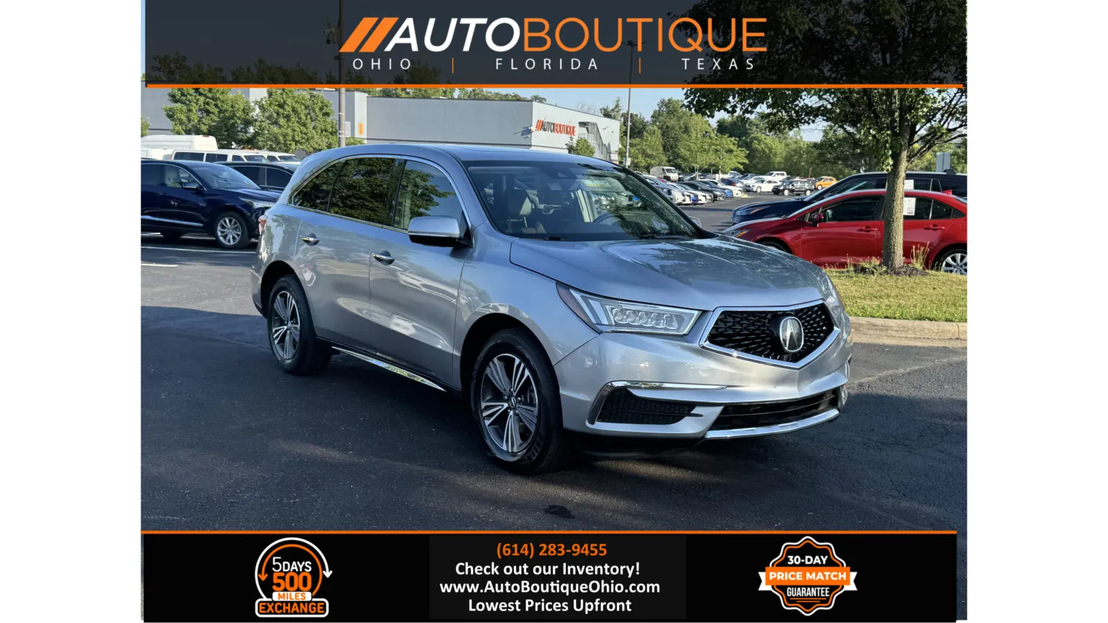 Silver 2017 Acura MDX SH-AWD for sale in Columbus, OH