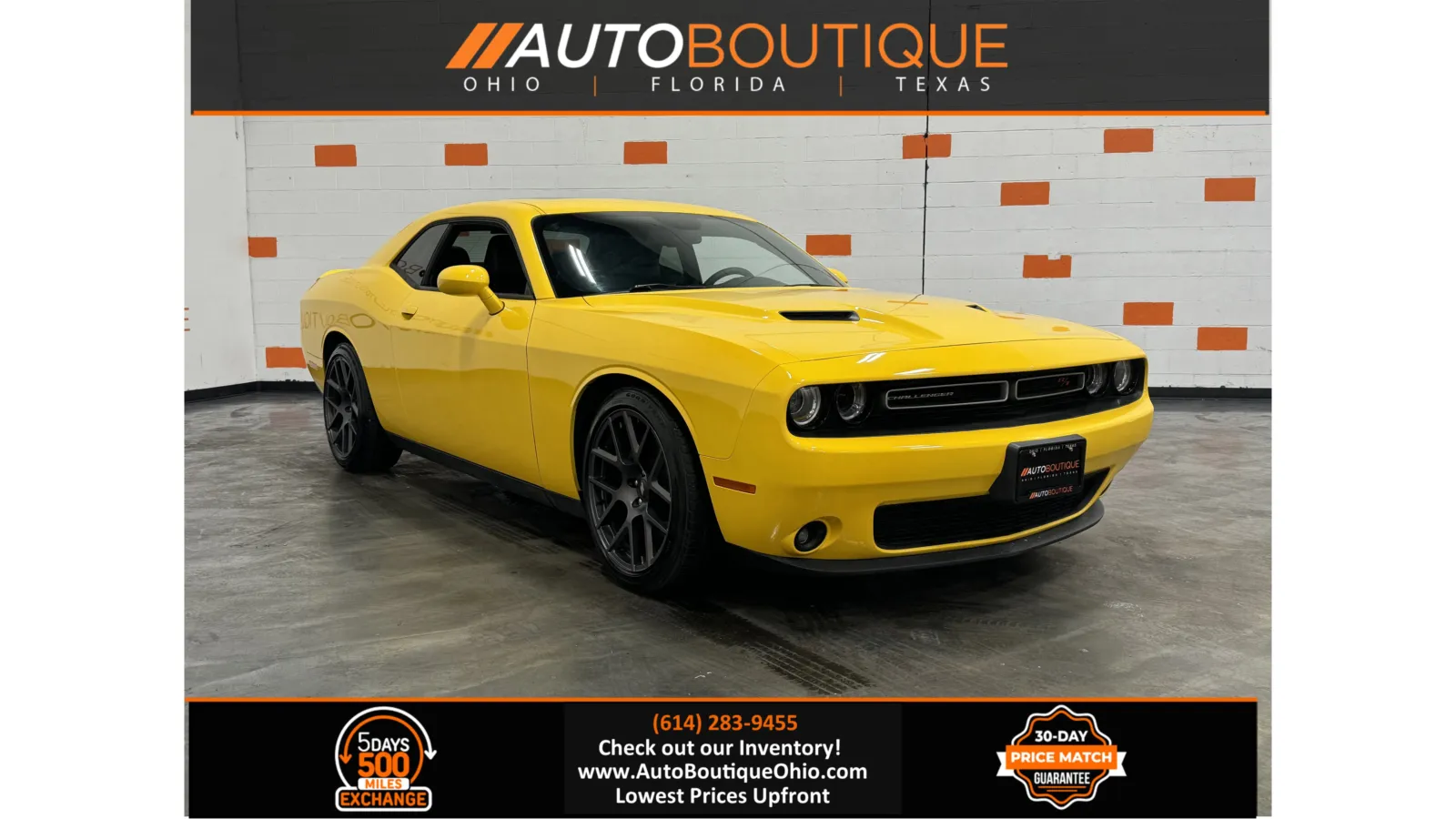 Yellow 2017 Dodge Challenger R/T Plus for sale in Columbus, OH