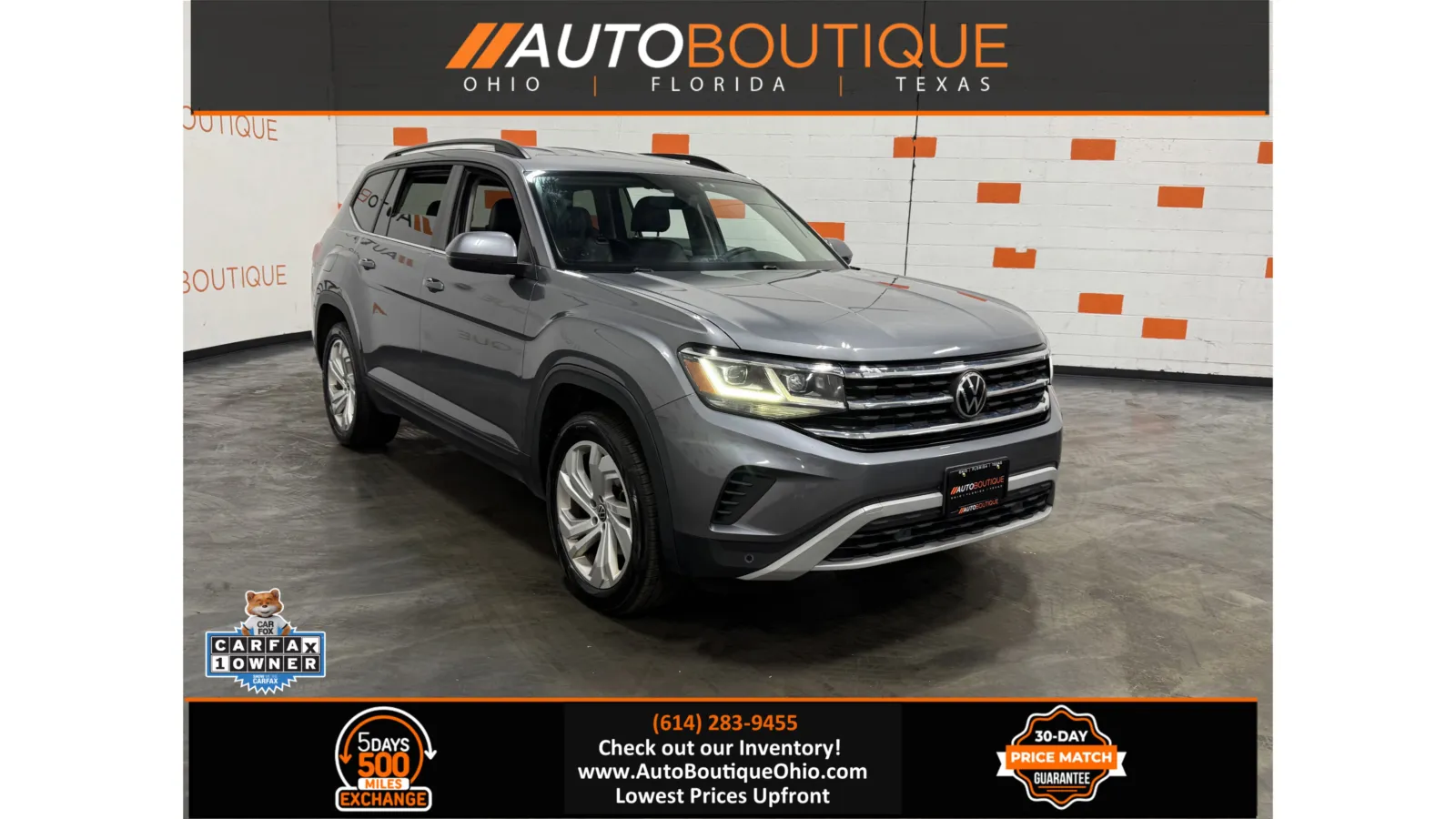 Gray 2021 Volkswagen Atlas 3.6L V6 SE w/Technology for sale in Columbus, OH