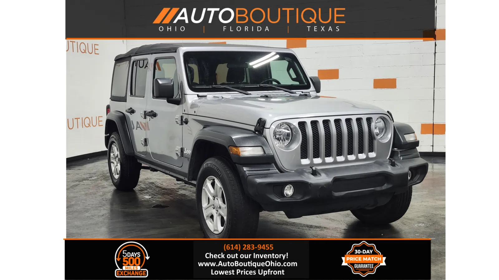 Silver 2018 Jeep Wrangler Unlimited Sport S for sale in Columbus, OH