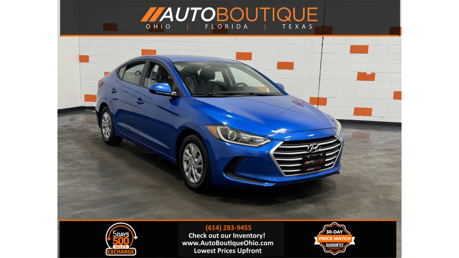 Blue 2017 Hyundai Elantra SE for sale in Columbus, OH