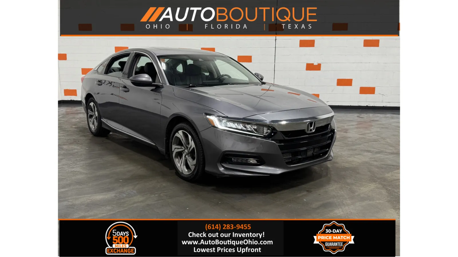 Gray 2018 Honda Accord Sedan EX-L 2.0T for sale in Columbus, OH