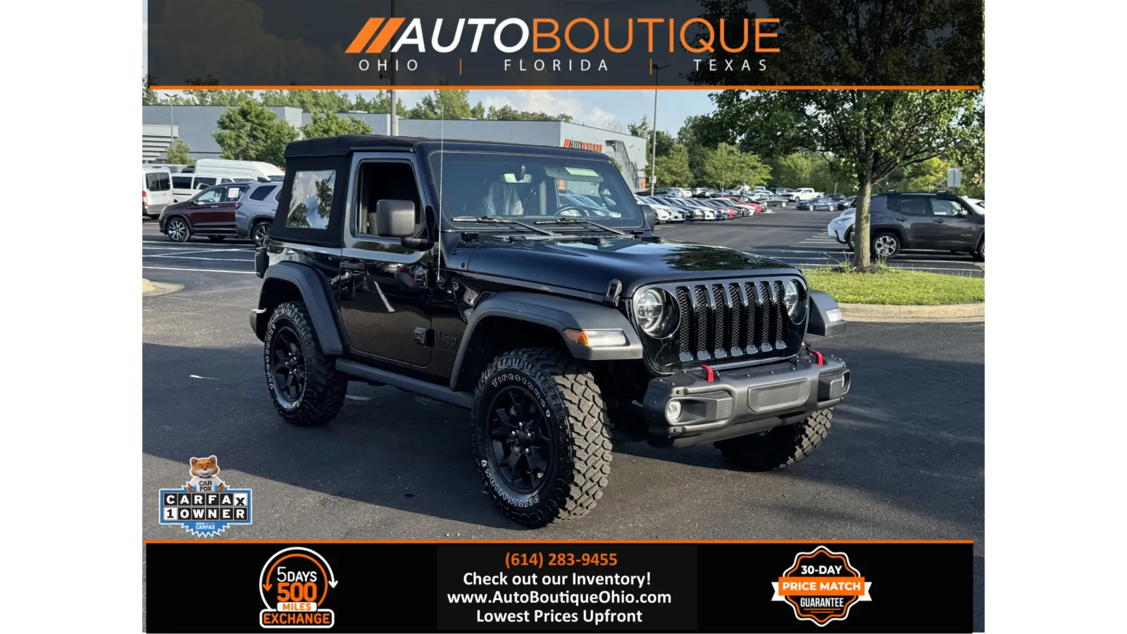 Black 2021 Jeep Wrangler Willys for sale in Columbus, OH