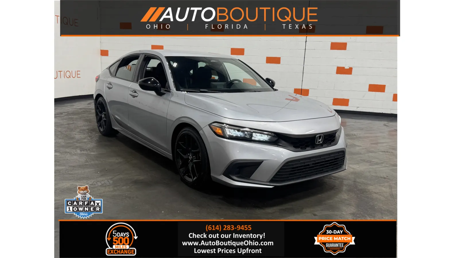 Black 2022 Honda Civic Hatchback Sport for sale in Columbus, OH