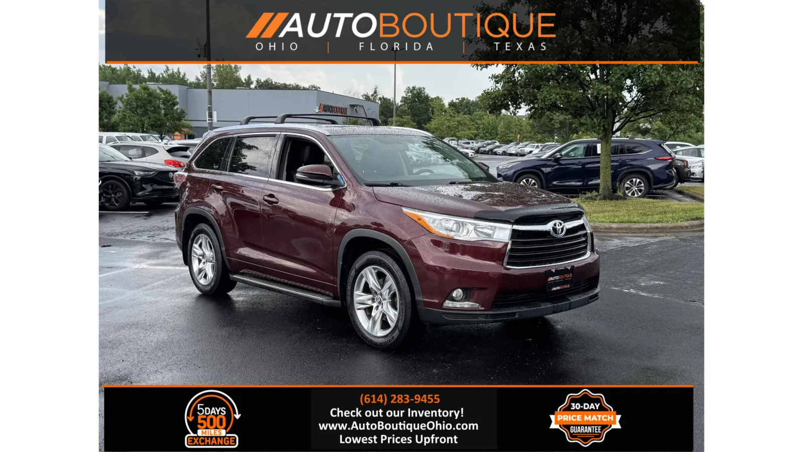 Red 2016 Toyota Highlander Limited for sale in Columbus, OH