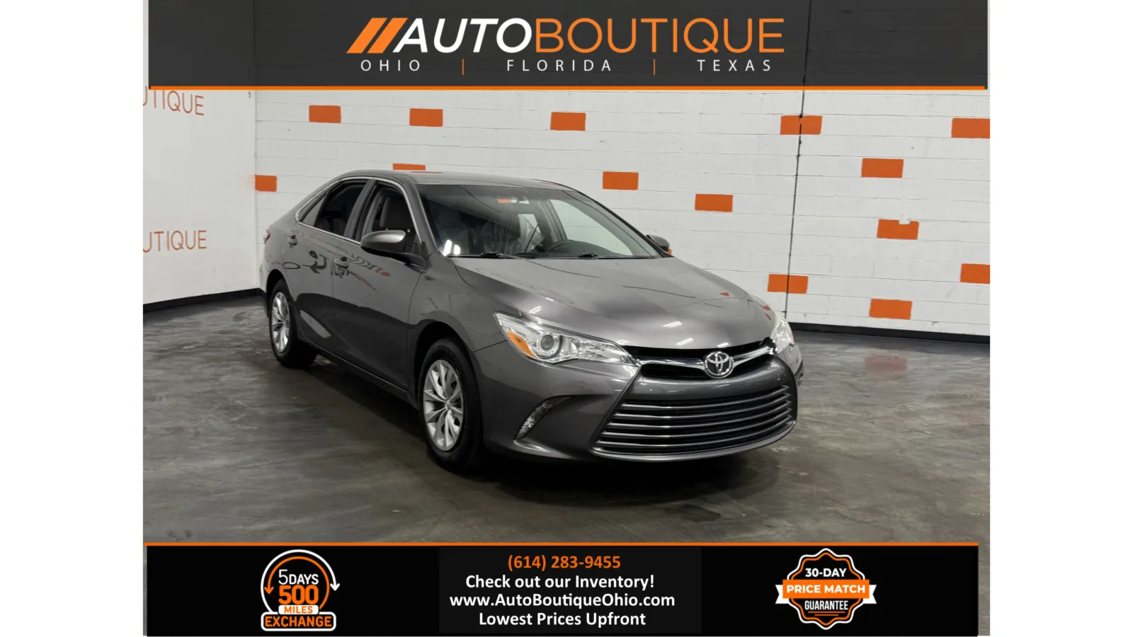 Gray 2017 Toyota Camry LE for sale in Columbus, OH