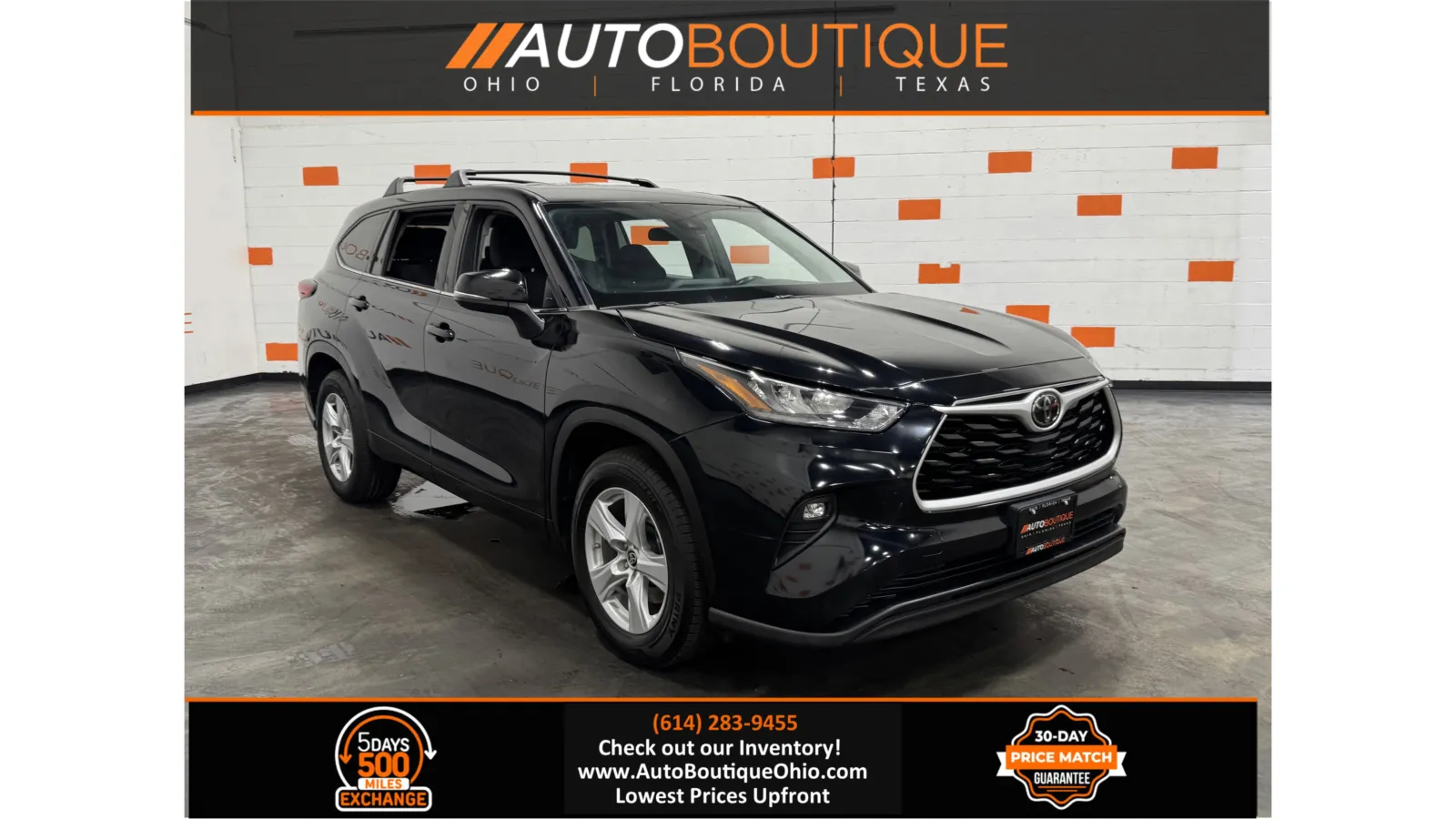 Black 2020 Toyota Highlander LE for sale in Columbus, OH