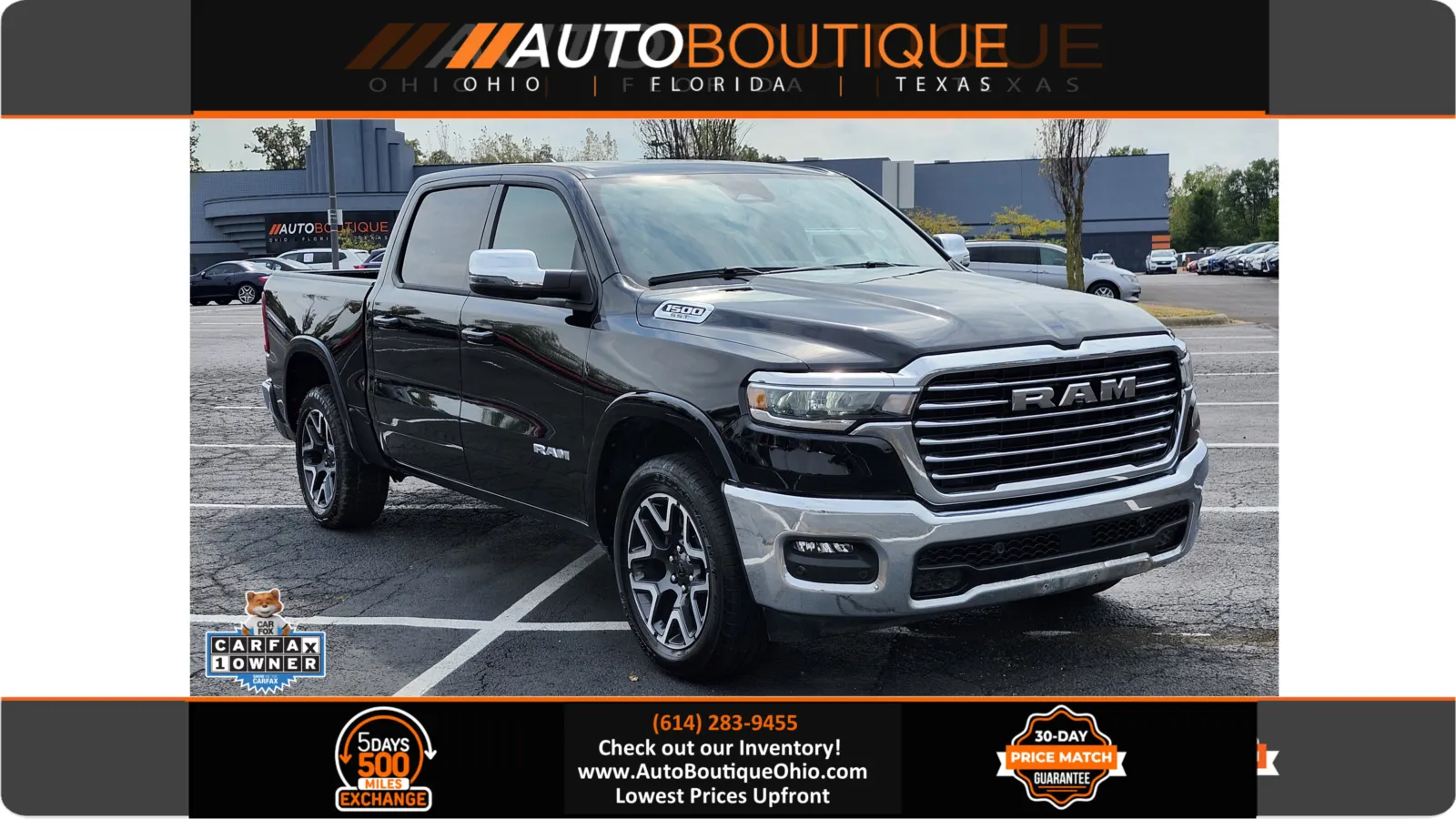 Black 2025 Ram 1500 Laramie for sale in Columbus, OH