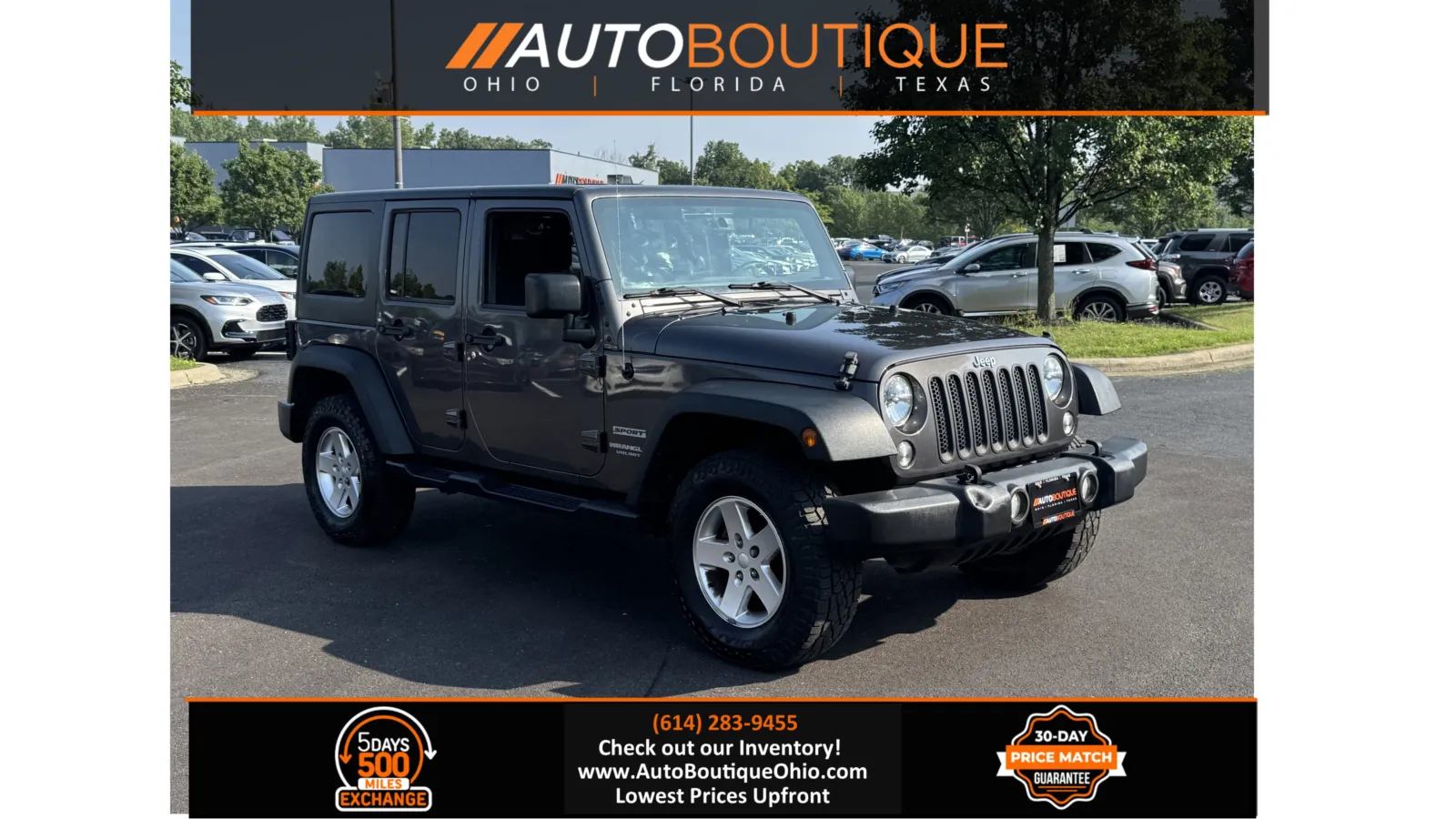 Gray 2016 Jeep Wrangler Unlimited Sport for sale in Columbus, OH