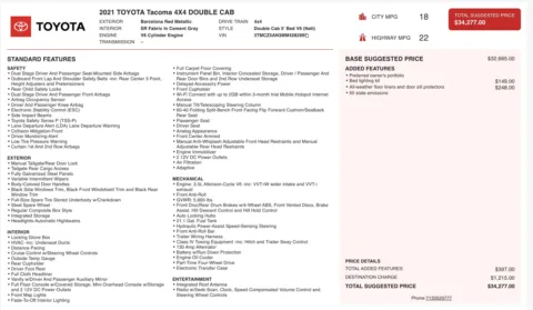 More photos of 2021 Toyota Tacoma SR at Auto Boutique Ohio, OH