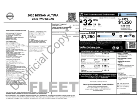 Photos of 2020 Nissan Altima 2.5 S for sale in Columbus, OH at Auto Boutique Ohio
