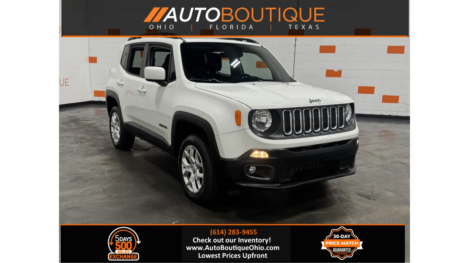 White 2018 Jeep Renegade Latitude for sale in Columbus, OH