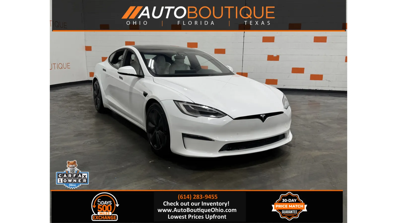 White 2022 Tesla Model S for sale in Columbus, OH