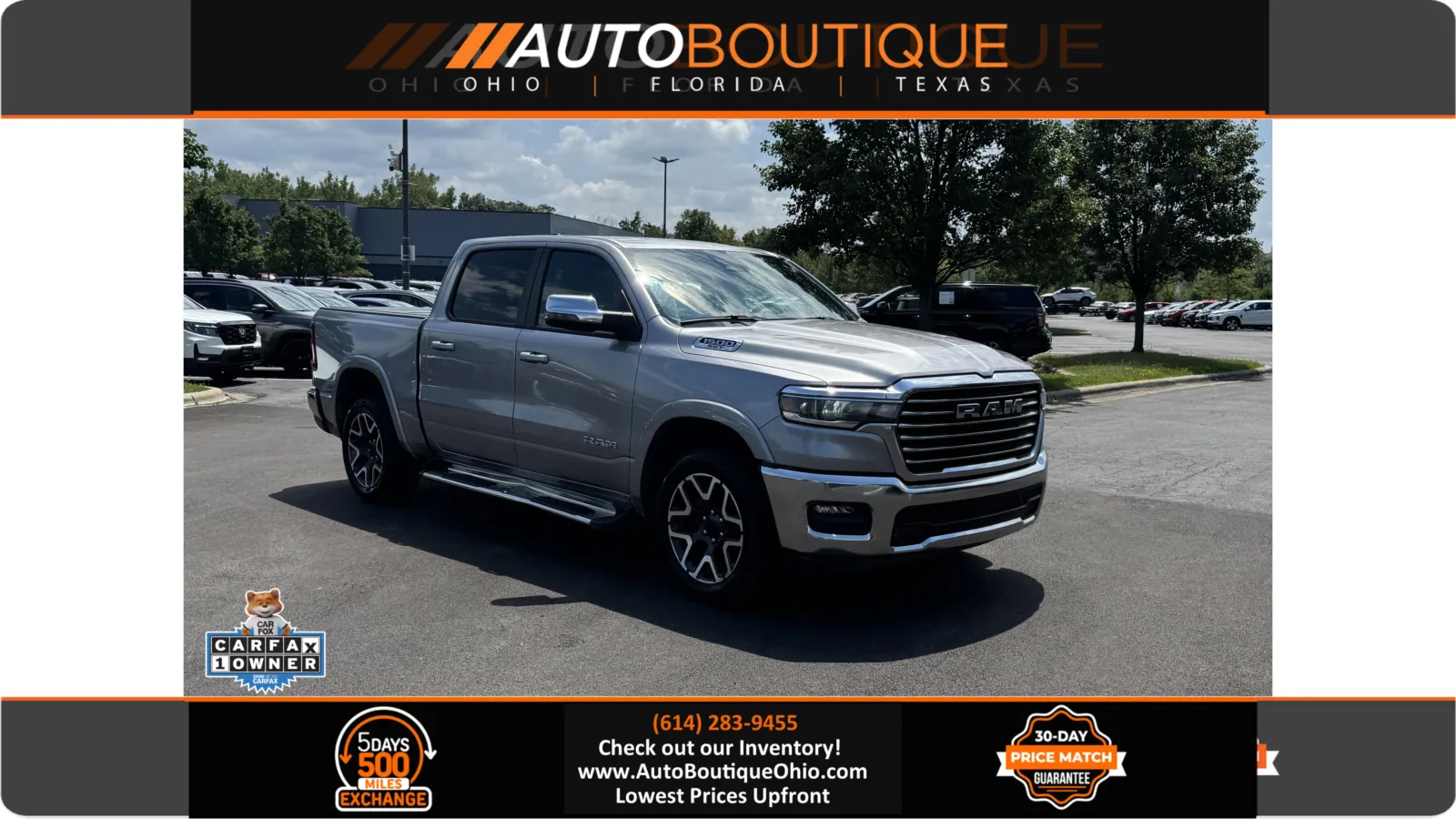 Silver 2025 Ram 1500 Laramie for sale in Columbus, OH