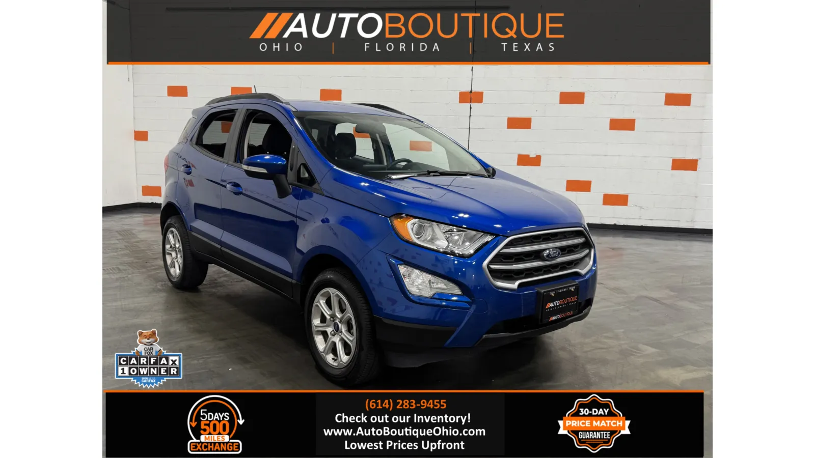 Blue 2019 Ford EcoSport SE for sale in Columbus, OH