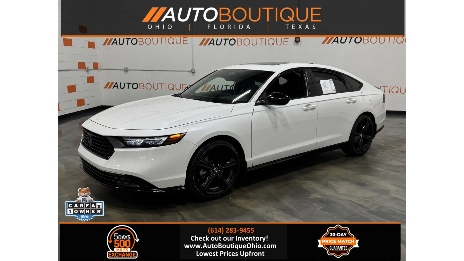 White 2023 Honda Accord Hybrid Sport-L for sale in Columbus, OH