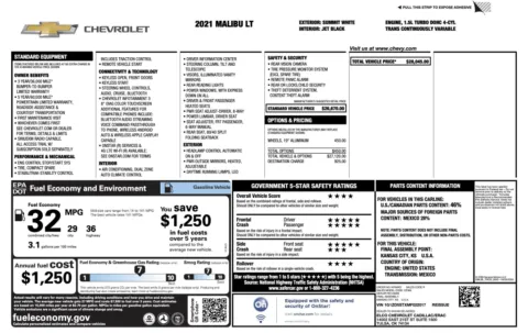 Photos of 2021 Chevrolet Malibu LT for sale in Columbus, OH at Auto Boutique Ohio