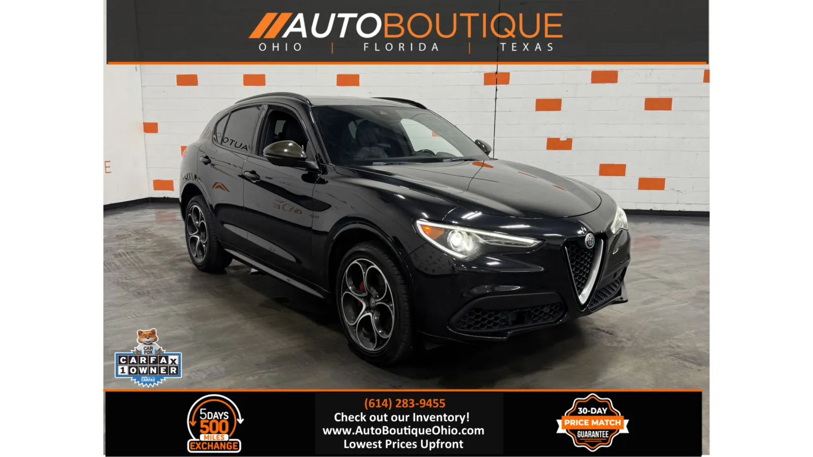 Black 2021 Alfa Romeo Stelvio Ti Sport for sale in Columbus, OH