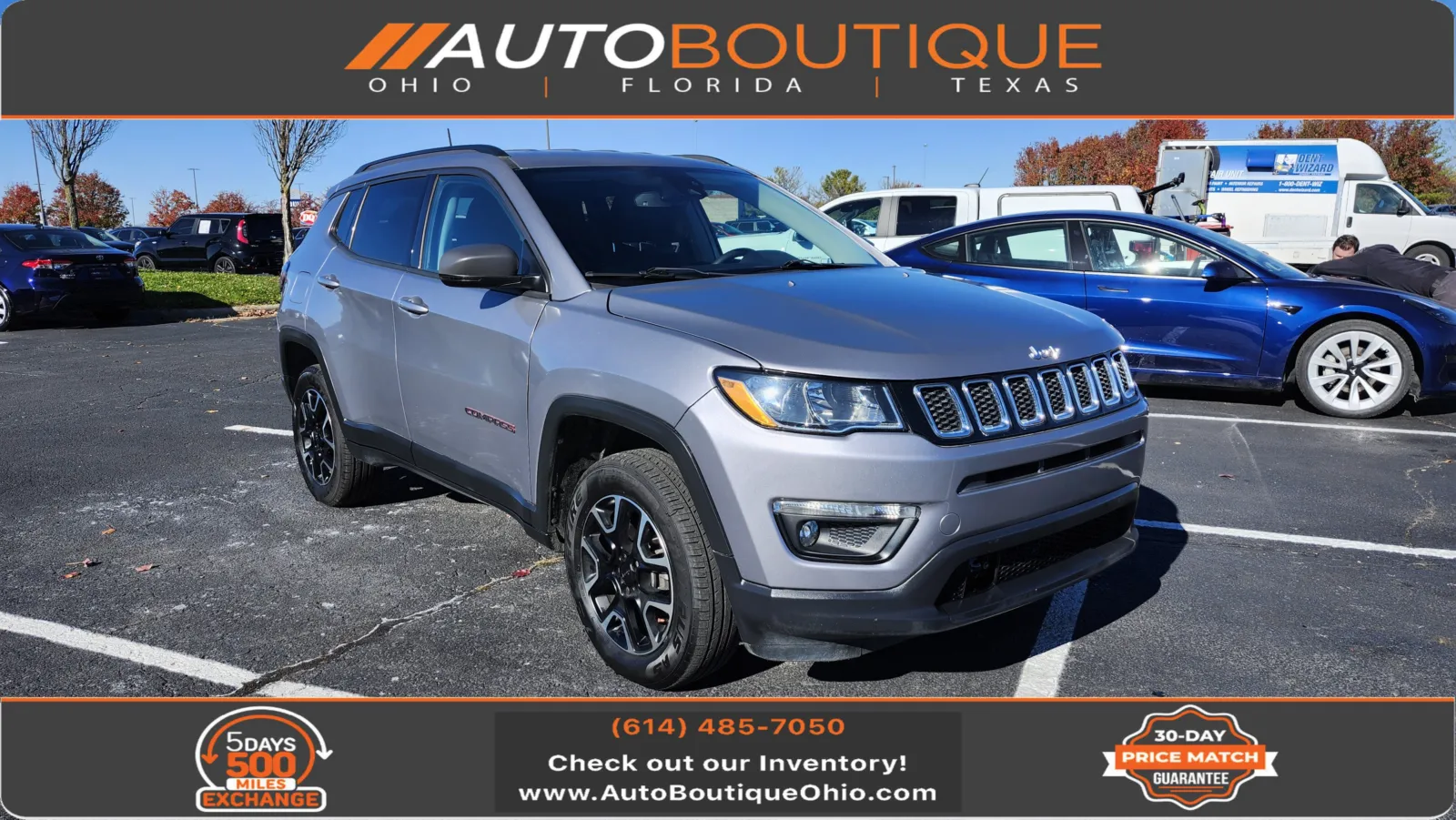 Silver 2021 Jeep Compass Trailhawk for sale in Columbus, OH