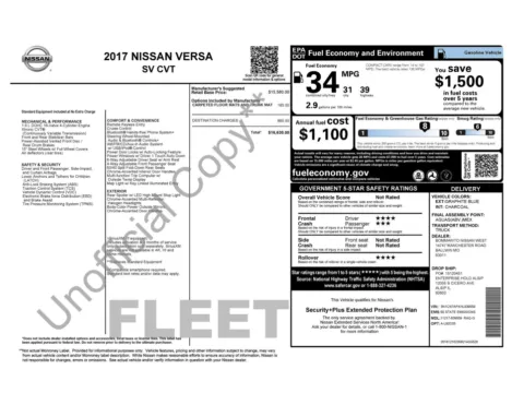 Photos of 2017 Nissan Versa Sedan SV for sale in Columbus, OH at Auto Boutique Ohio