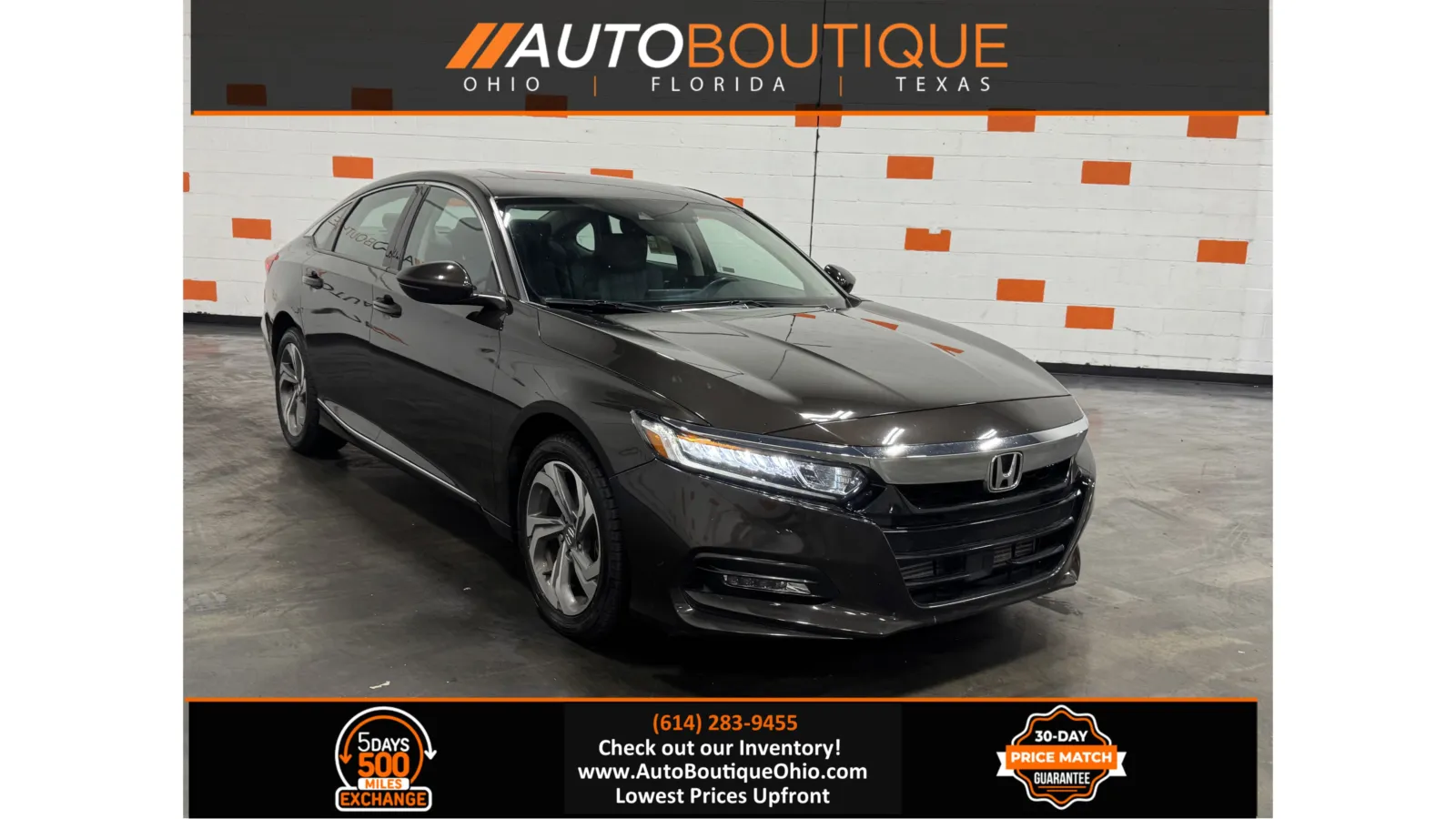 Gray 2018 Honda Accord Sedan EX-L 2.0T for sale in Columbus, OH