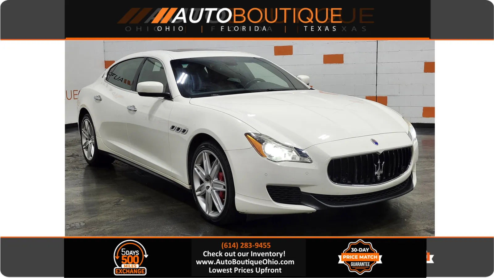 White 2014 Maserati Quattroporte S Q4 for sale in Columbus, OH