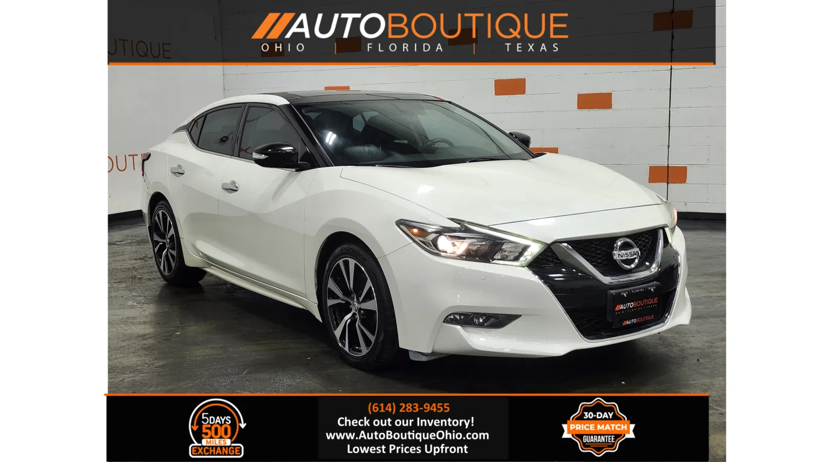White 2018 Nissan Maxima SL for sale in Columbus, OH