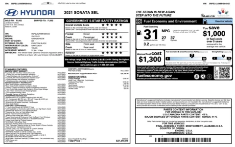 Photos of 2021 Hyundai Sonata SEL for sale in Columbus, OH at Auto Boutique Ohio