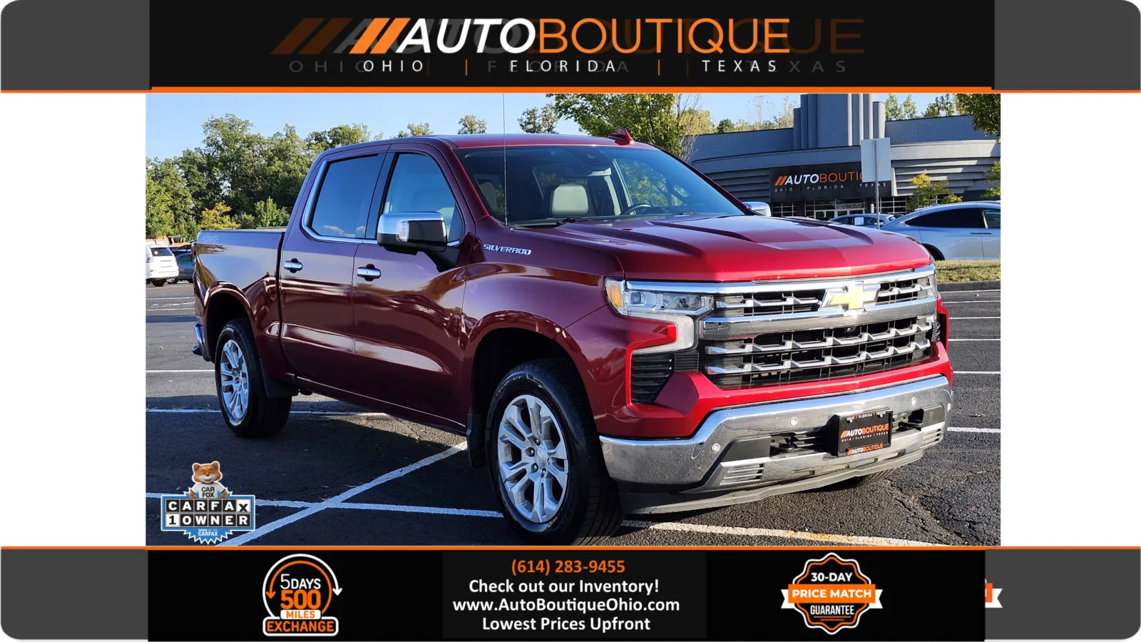 Red 2023 Chevrolet Silverado 1500 LTZ for sale in Columbus, OH