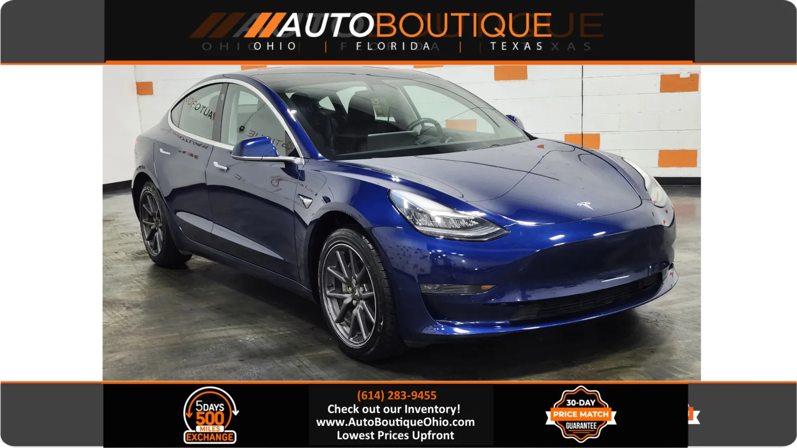 Blue 2019 Tesla Model 3 Mid Range for sale in Columbus, OH