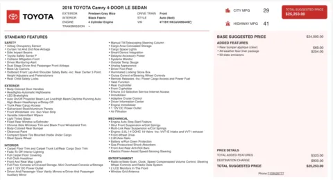 More photos of 2018 Toyota Camry LE at Auto Boutique Ohio, OH